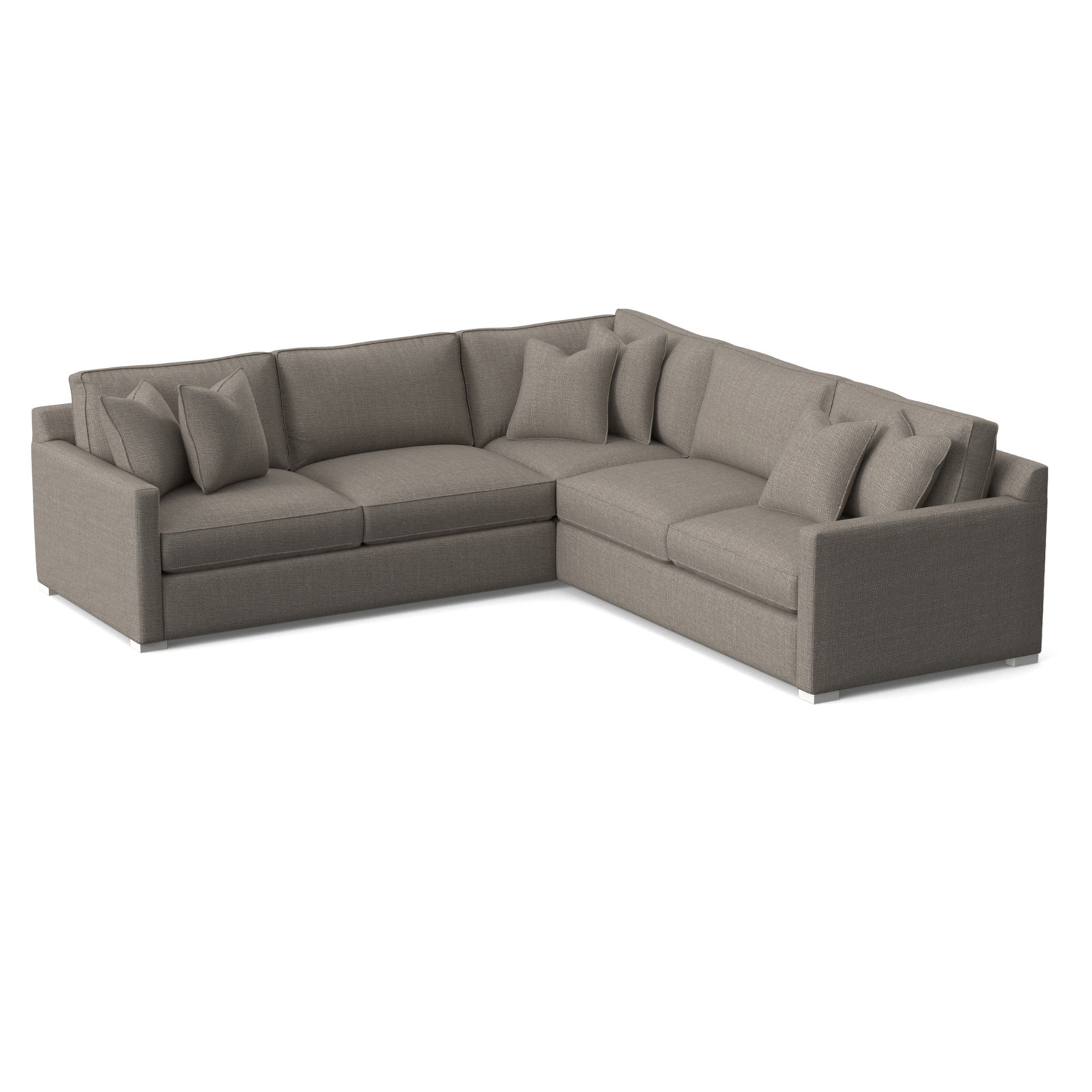 Bel-Air L-Sectional, Frost White, Stone Crypton Performance; 0884-83