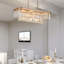 Lustre - S, cristal rectangulaire réglable, lumières de cristal de style industriel E12 de style moderne, plafonnier en fer de style campagnard-1770025521