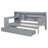 Wooden Daybed With 3 Drawers, USB Ports And Desk-1828014005-1828014003