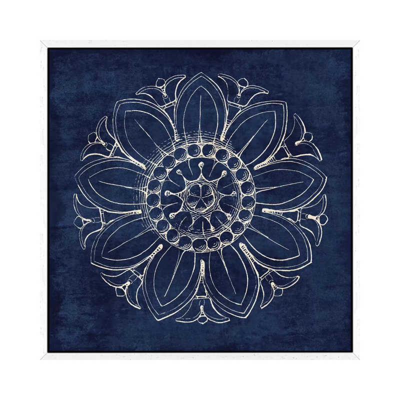 Rosette VII by Wild Apple Portfolio - Print on Canvas, 45.72 cm H x 45.72 cm W, White Floater Framed
