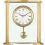Acctim Welwyn Pendulum Mantel Clock Quartz Polished Metal & Glass Luminous Hands Floating Effect Gold
