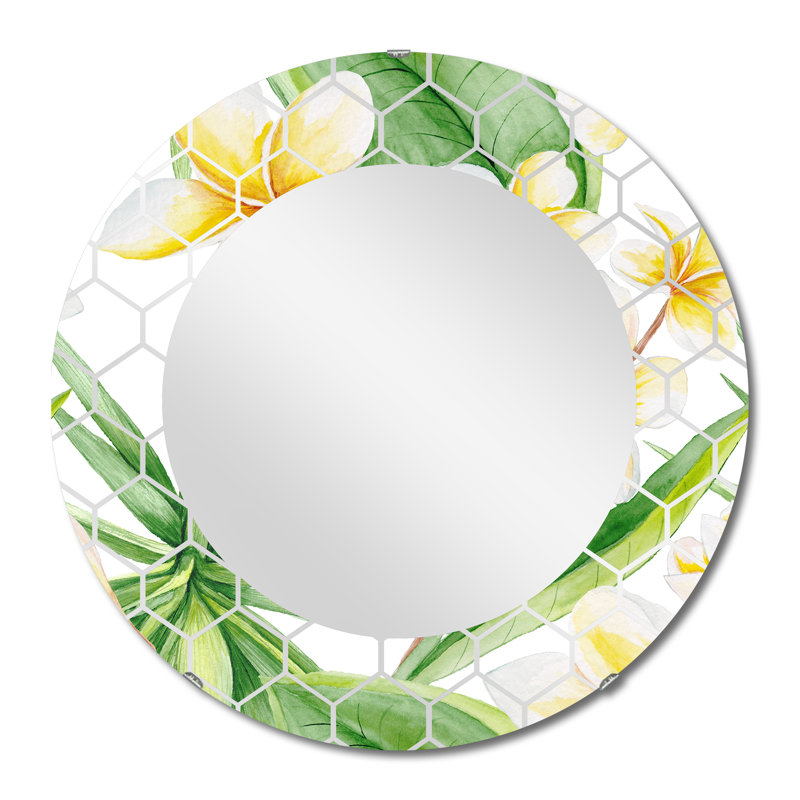 Miroir mural traditionnel Tropical, 32 po x 32 po