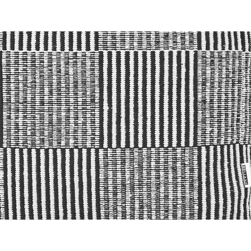 PANDRAN 40cm Wide Square Striped Cube Ottoman
