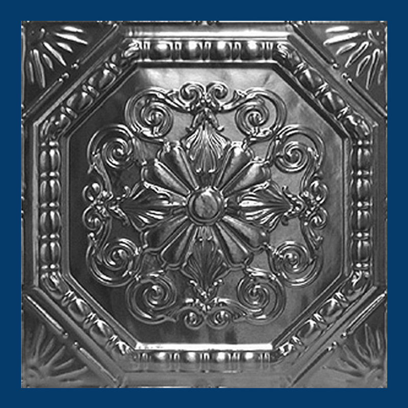 Carreau de plafond en métal argenté 2 pi x 2 pi