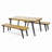 1 Dining Table+2 Dining Benches