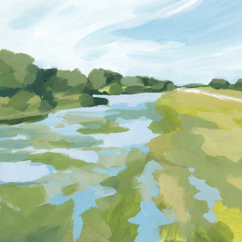 Verdant Abstract Wetland II par Victoria Barnes, H 20 po x l 20 po