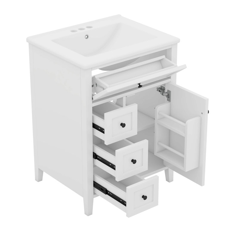 Armoire de rangement moderne avec tiroirs Modern, Blanc