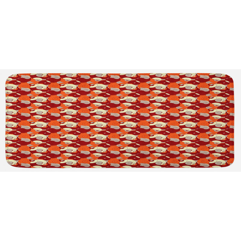 Tapis de cuisine abstrait multicolore à motif abstrait Vortex hypnotique