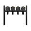 Balmoral Quad Mount Mailbox /w/ Pyramid Caps, Personalized Door Medallion, Newspaper Box (4 Mailboxes, Posts, 4 Newspaper Boxes, 4 Medallions)-1499535901-1499737149
