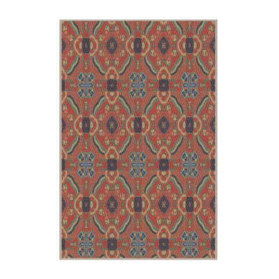 Tapis rouge/bleu à motifs Irthlingborough
