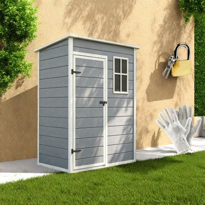 Lockable Sheds With Storage, 5 X 3 Ft Steel Reinforced Modern Garden