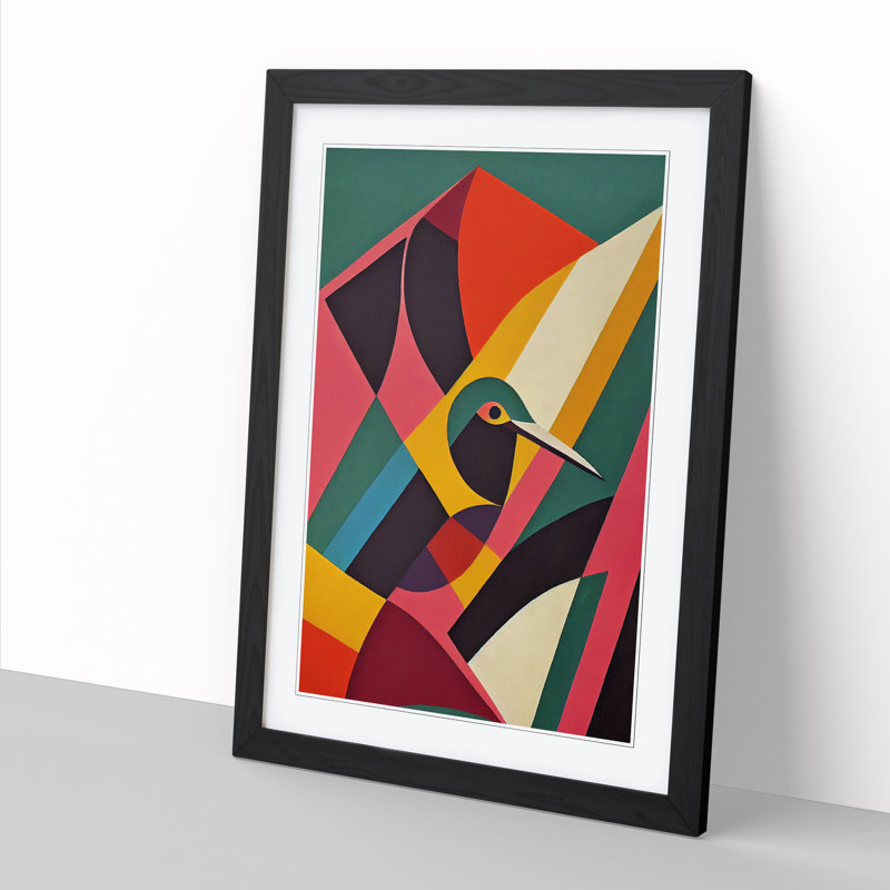 Westendorf Hummingbird Abstract Vol.1 - Picture Frame Print, 64cm H x 46cm W x 2cm D, Grey