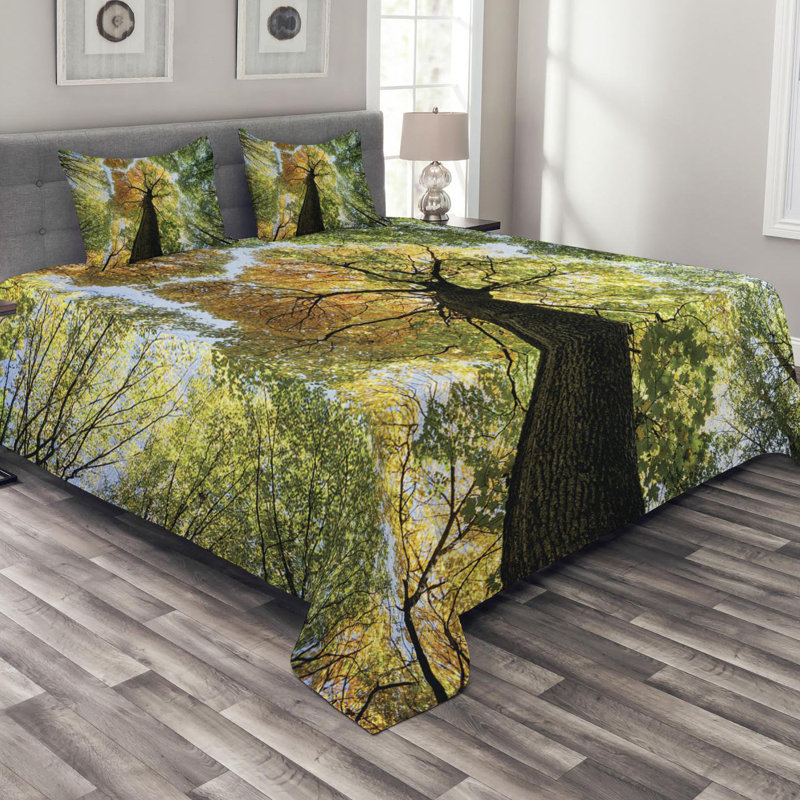Rustic Polyester Coverlet, King Coverlet + 2 Shams