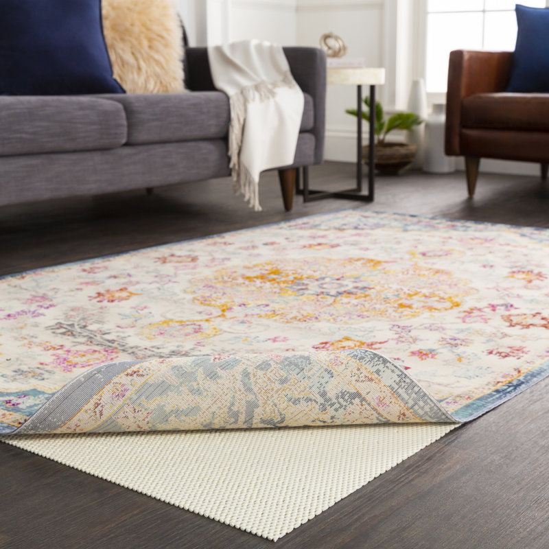Mabry 0.15'' Thick Non Slip Rug Pad, Rectangle 4' x 6'