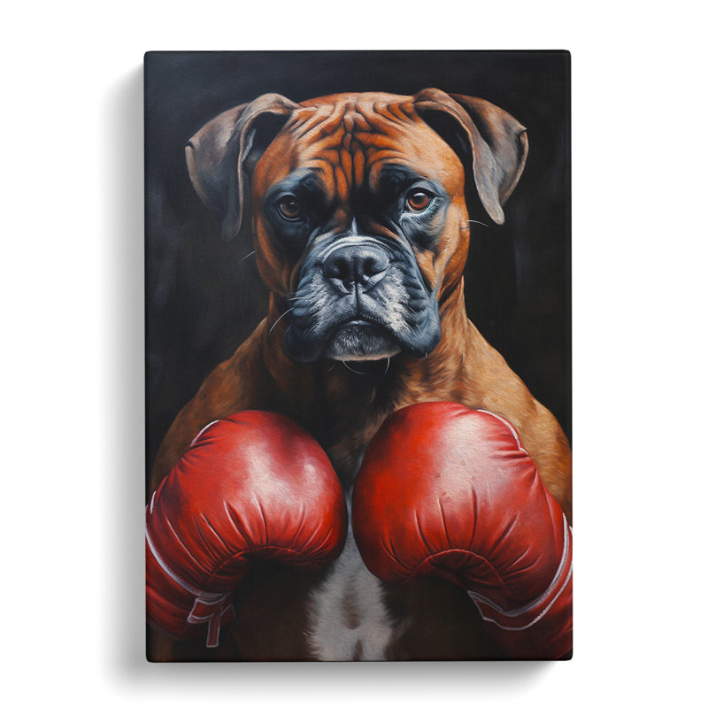 Boxer Dog Realism Art - Print, 76cm H x 50cm W x 3cm D