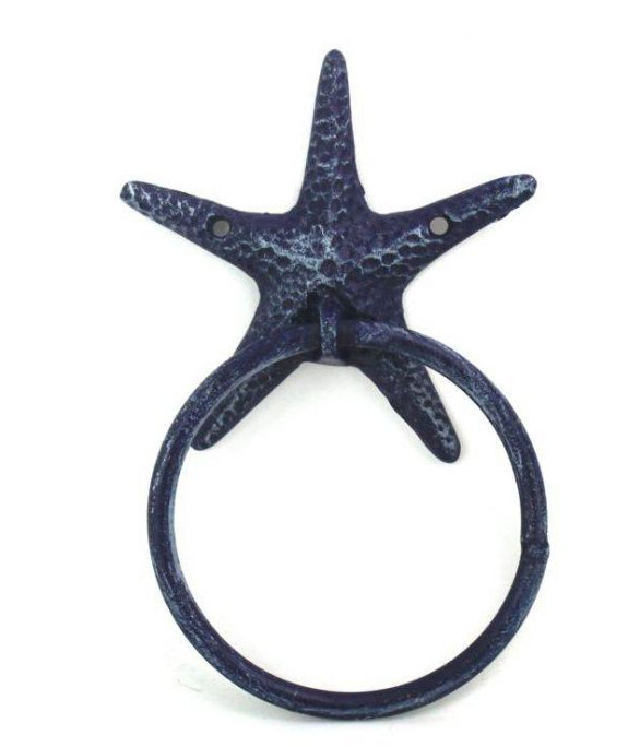 Anneau à serviette Wetzel Starfish, Bleu foncé