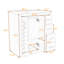 Meuble-lavabo simple en bois avec lavabo en céramique, armoire et tiroirs de rangement Whittier-2009915594-2009915596