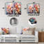 Ensemble de 2 décorations murales multicolores Seashells Coastal Collage - coquillage en métal-2024376554