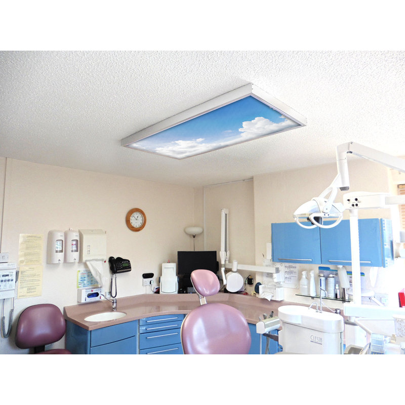 Couvre-lampes fluorescents Cloud Classroom pour plafonniers - pour luminaire 2 x 4 - par Octo Lights