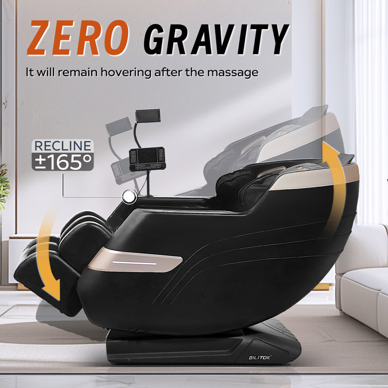 Fauteuil de massage inclinable sans gravité avec pression d'air corporelle complète