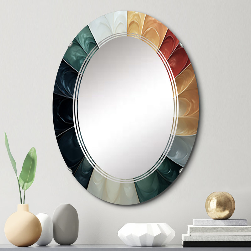 Impact - Miroir mural moderne ovale, 30 po x 20 po