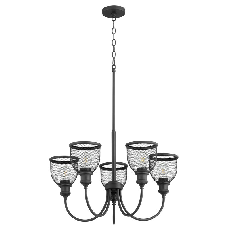 Lustre classique/traditionnel ombré 5 lumières Crowley, Noir