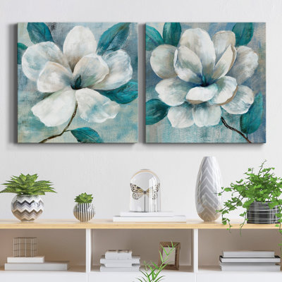 Magnolia I - Ensemble de 2 reproductions sur toiles tendues