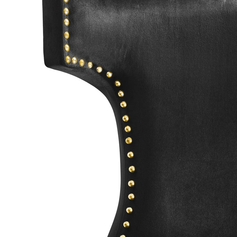 Modway Curve Performance Velvet Dining Chairs, Black