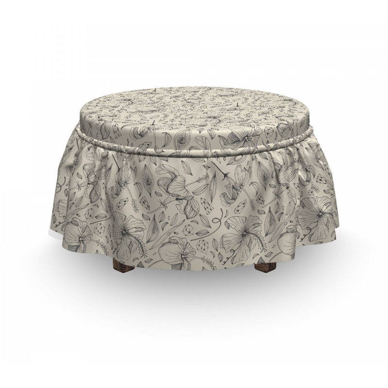 Housse pour repose-pieds de fleurs rocks