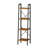 Ladder Shelf Bookshelf, Freestanding Corner Storage with 2 Hooks-756179453