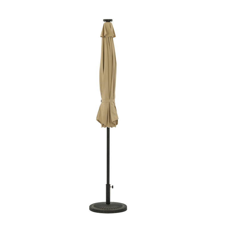 Tasmin 108'' Lighted Market Umbrella with Breez-Tex Canopy, Sand