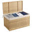 Panier de rangement avec couvercle, bac de rangement de 42,3 gallons (160 L), panier de rangement pour couverture tissée avec poignées, doublure pliable et amovible, structure en métal, pour chambre à coucher, salle de lavage, naturel-1061730491