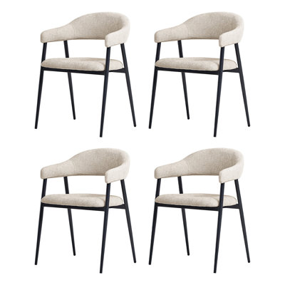 Remedios Modern Dinning Chair With Metal Legs