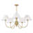 5-Light Transitional Pleated Fabric Pendant Light-2046957280