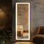 Miroir de plancher rectangulaire en métal Hameed-1299266082