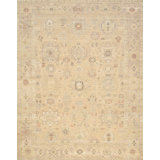 Oushak Cream Wool Area Rug