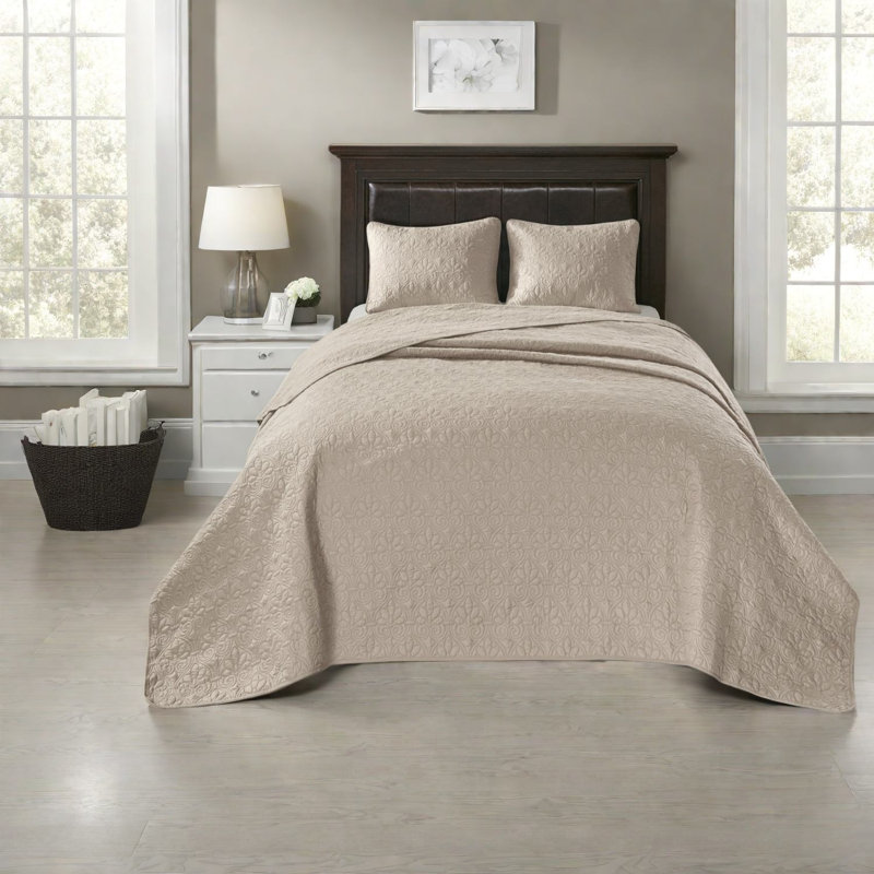 King Size Reversible Cotton Bedding Set, Cozy Cottage Style For Home