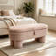 Pouf de rangement moderne en velours côtelé, banc rembourré pour chambre, entrée, salon et hall d'entrée-297338453