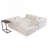 Boneless Sectional Sofa Boucle Fabric Couch with Chaise-1349225820