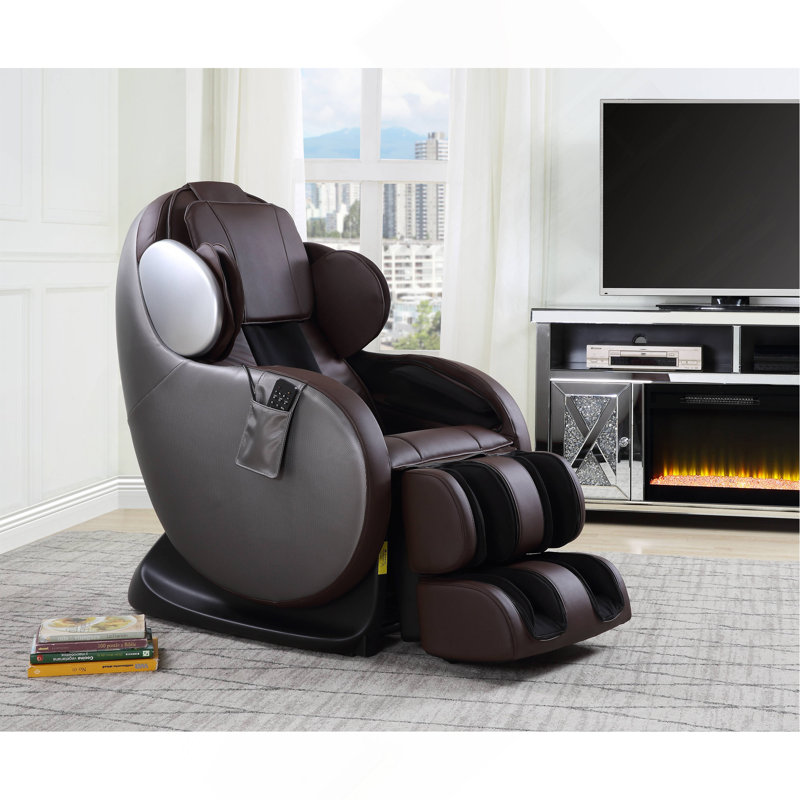 Fauteuil de massage en cuir synthétique Pacari, Chocolate