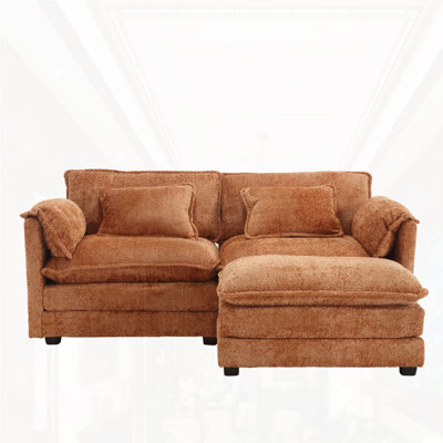 Modern Large L-Shape Sectional SOFA Chenille fabric