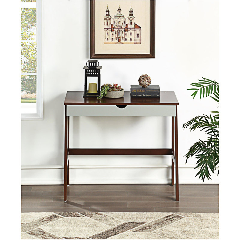 Bureau avec un tiroir spacieux, Espresso/gris