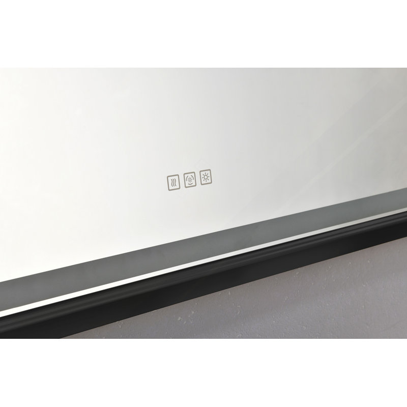 LED Lighted Bathroom Wall Mounted Mirror With High Lumen+Anti-Fog Separately Control Bedroom Full-Length Mirror Bathroom Led Mirror Hair Salon Mirror