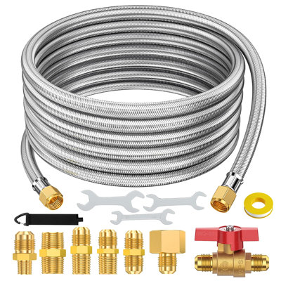 Nooknova 11.03'' W x 11.03'' D Stainless Steel Hose / Regulator