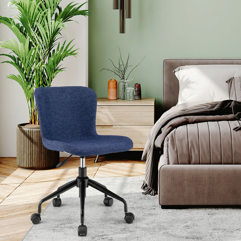 Jemy Linen Task Chair, Blue