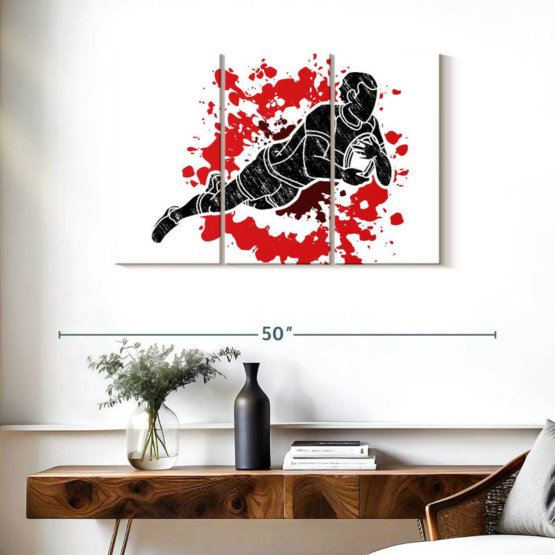 Rugby Splash, 24" H x 38" W