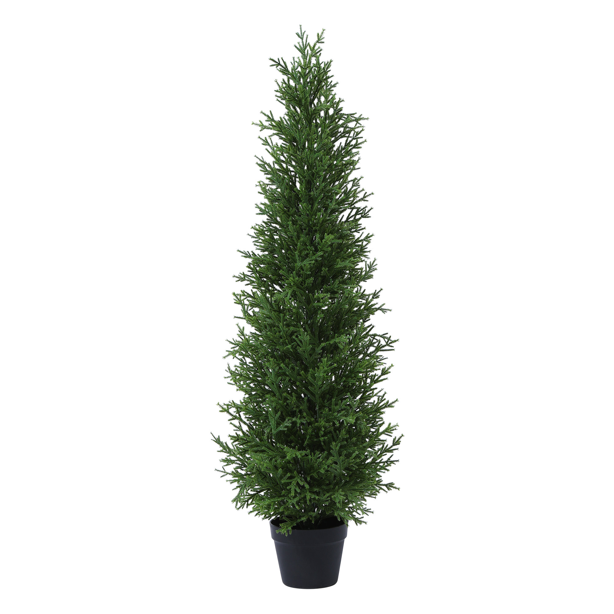Adcock Artificial UV Resistant Cedar Topiary Trees for Outdoor, Faux Cypress Plant for Home Decor, 48" H x 46" W x 46" D
