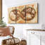 «Rustic Hemispheres Map» sur toile-617475189