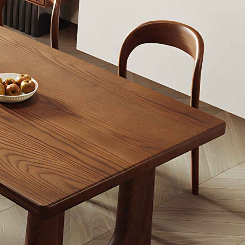 Ensemble de table de salle à manger rectangulaire en bois massif, H 29,52 po x L 55,11 po x l 27,55 po