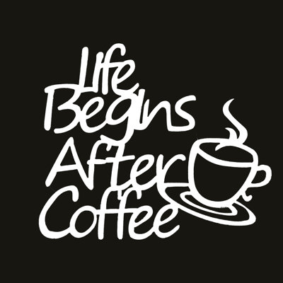 Life Begins After Coffee Wall Décor
